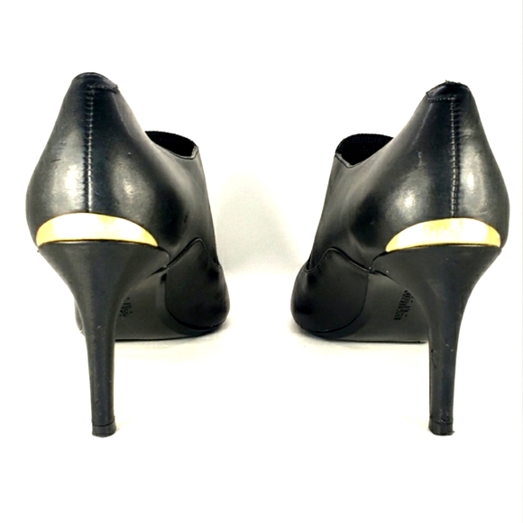 Calvin Klein Jalana Black Leather, Pointy Toe, Shooties. Women's Size 10M - Picture 8 of 13